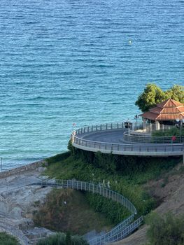 Circular viewpoint in Tarragona offering a breathtaking view of the Mediterranean Sea.
