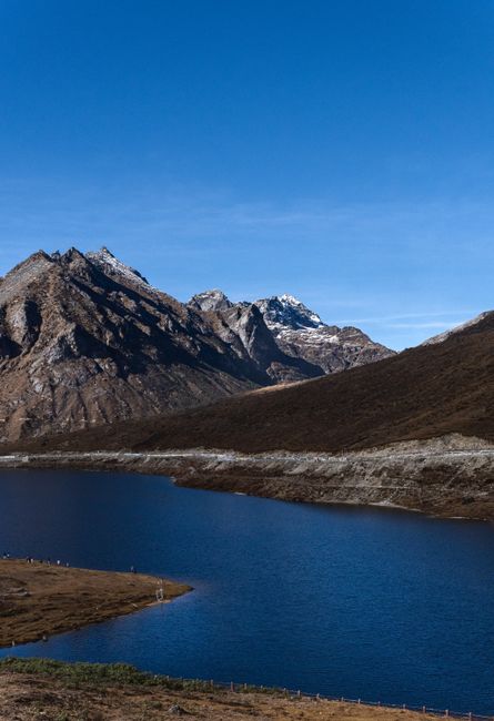 Breathtaking view of mountains and a lake in Arunachal Pradesh, India.