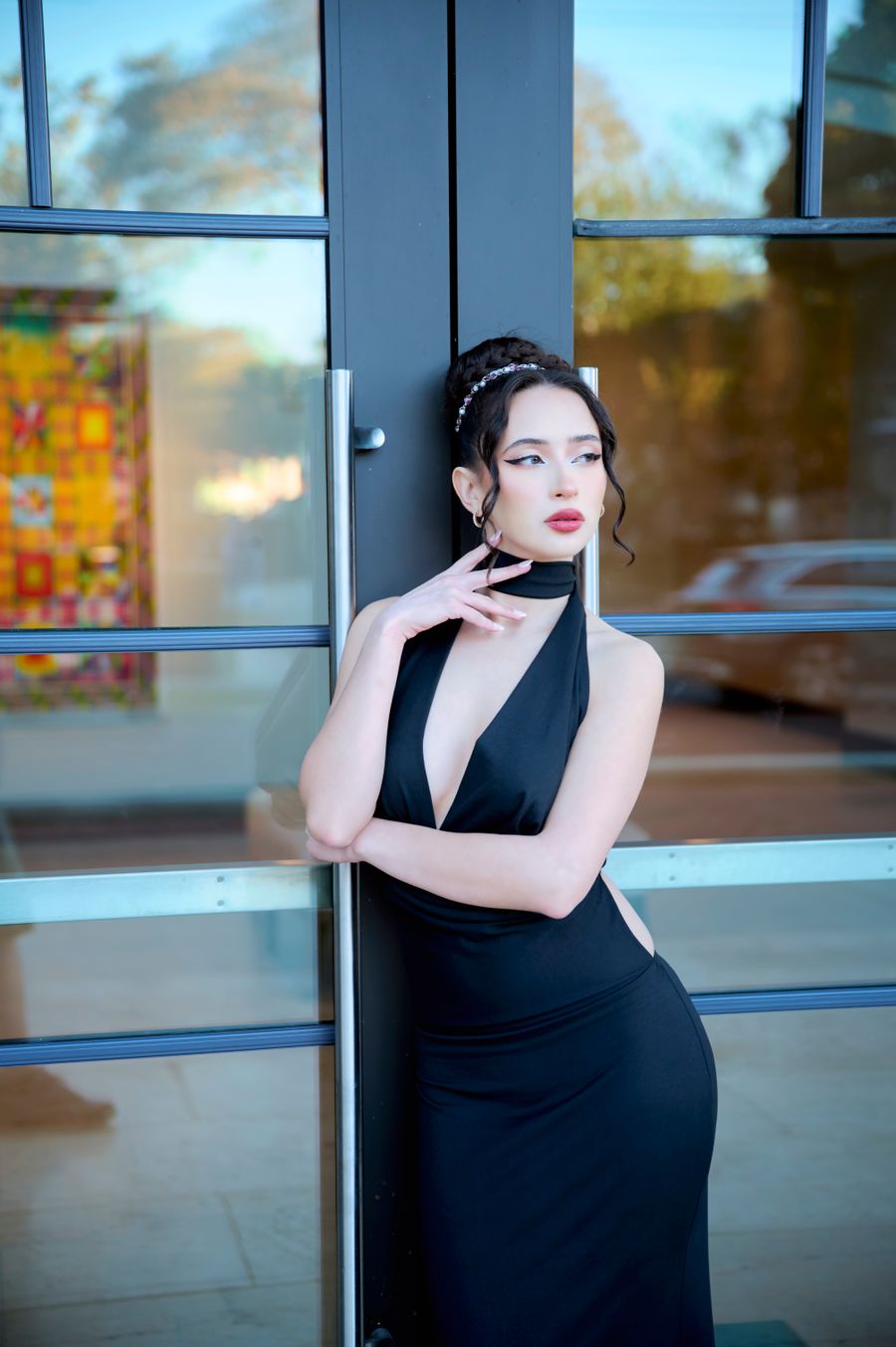 Noir Column Dress