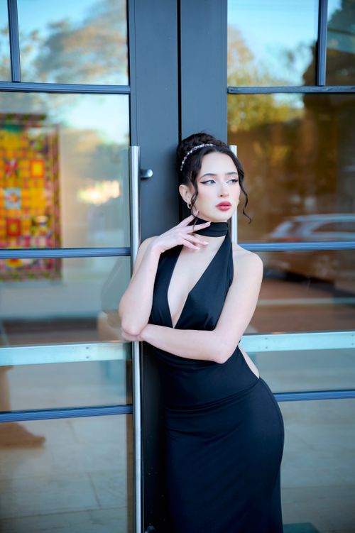 model black dress In Photos, Download The BEST Free Model In Black Dress Stock Photos & HD Images 60th Birthday Dress Up May be worn with Color:Candy Pink FPDISCOUNTELIGIBLE