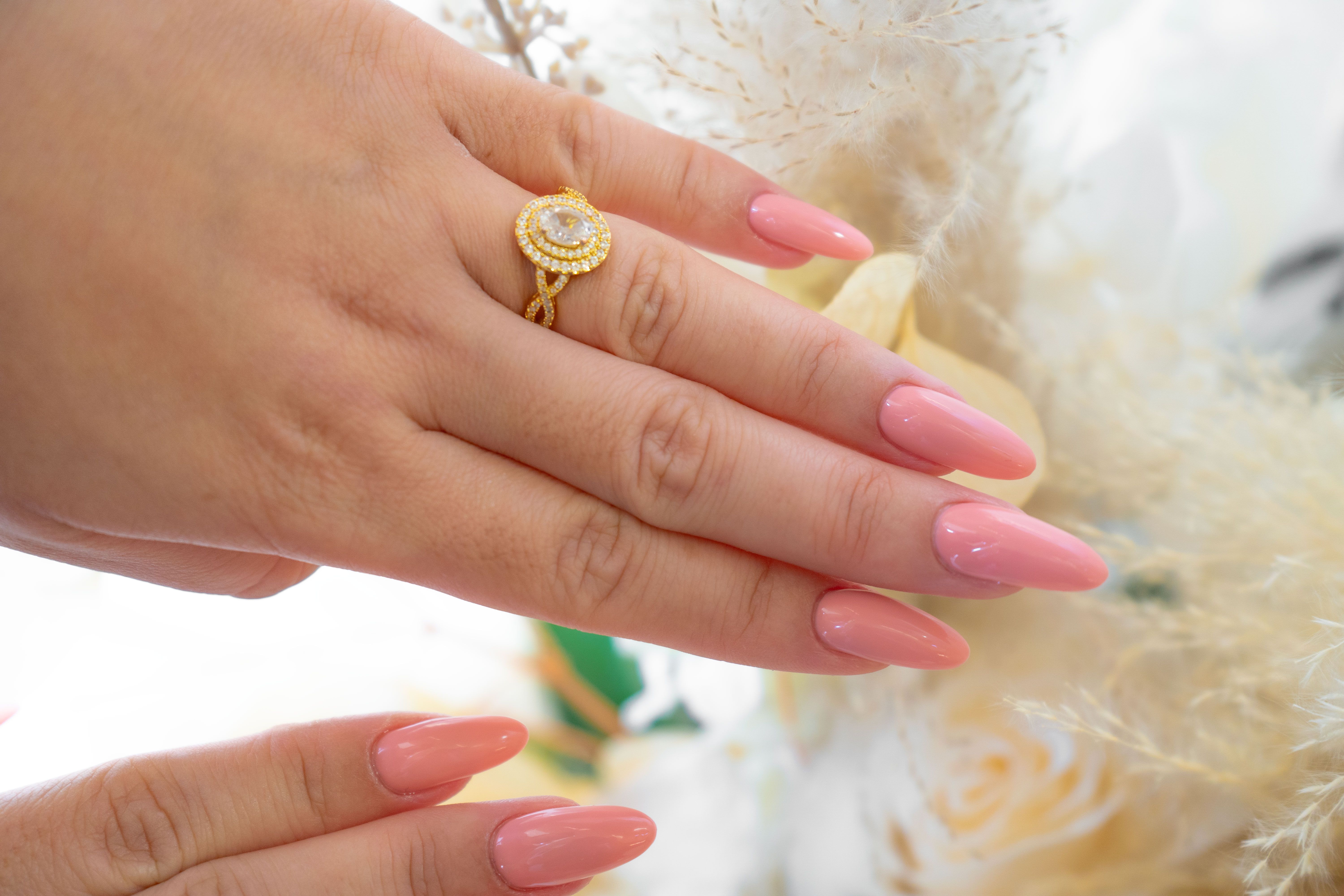Gel nails closeup
