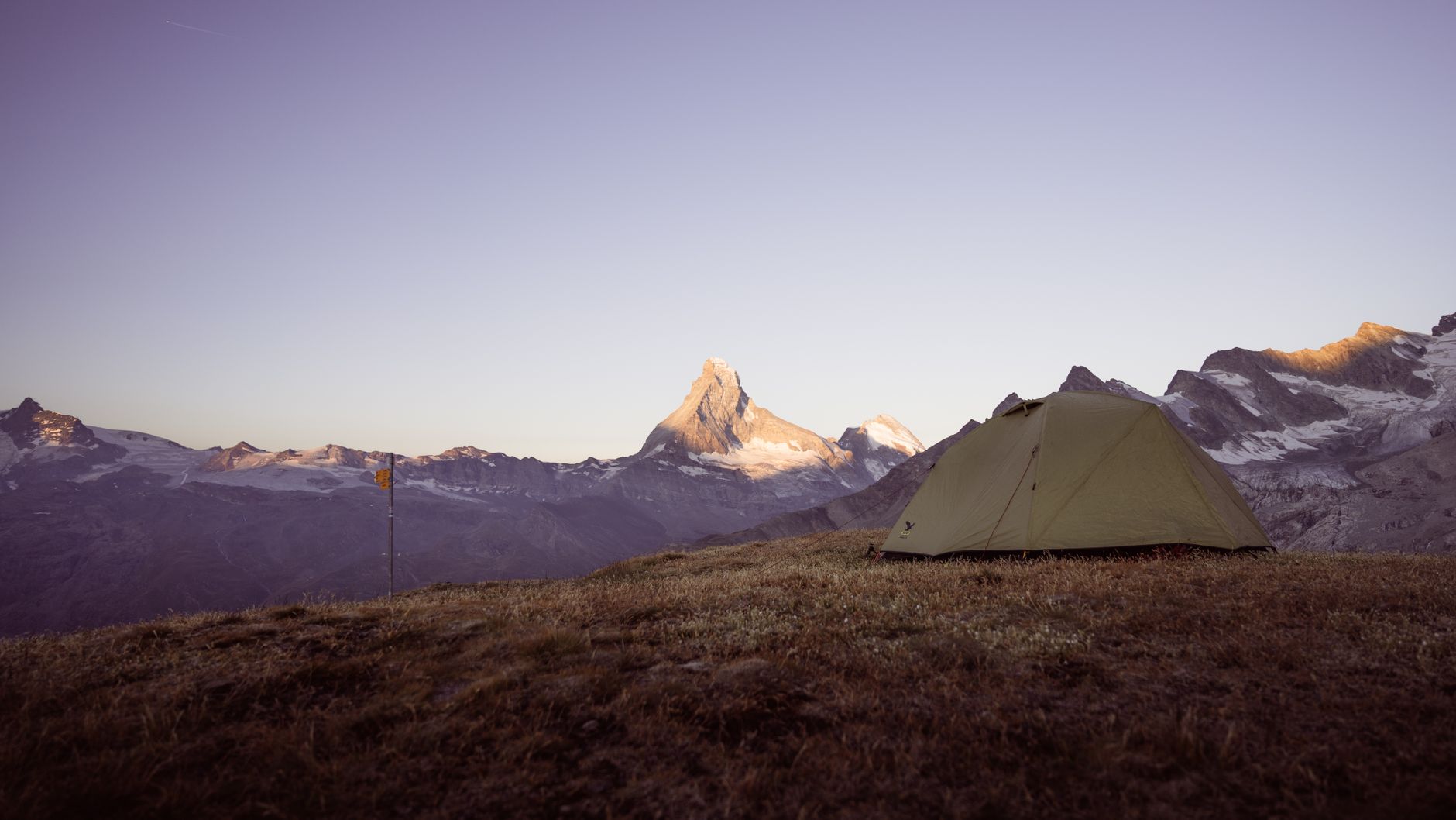 ultralight tent pitched mountain wilderness