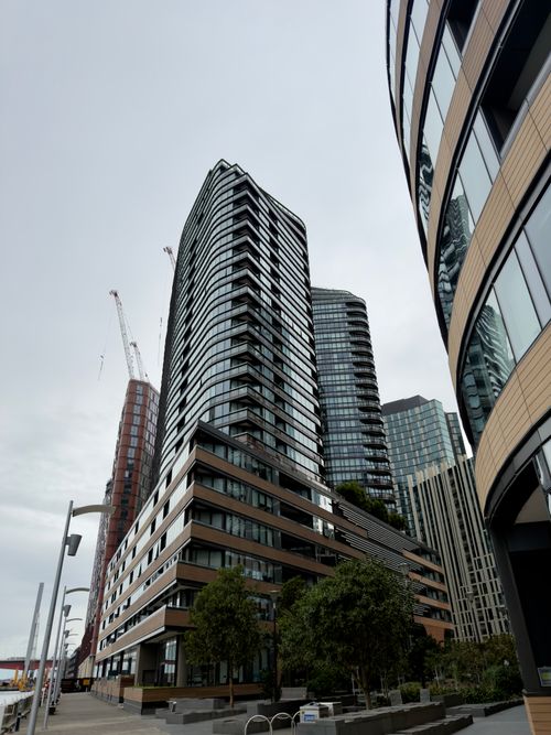 Free Urban landscape of contemporary high-rise buildings in Docklands, Victoria, Australia. Stock Photo