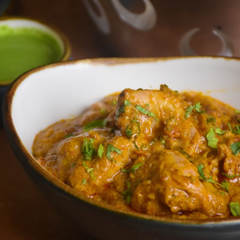 Indian-Spiced Chicken Shawarma with Cilantro Chutney
