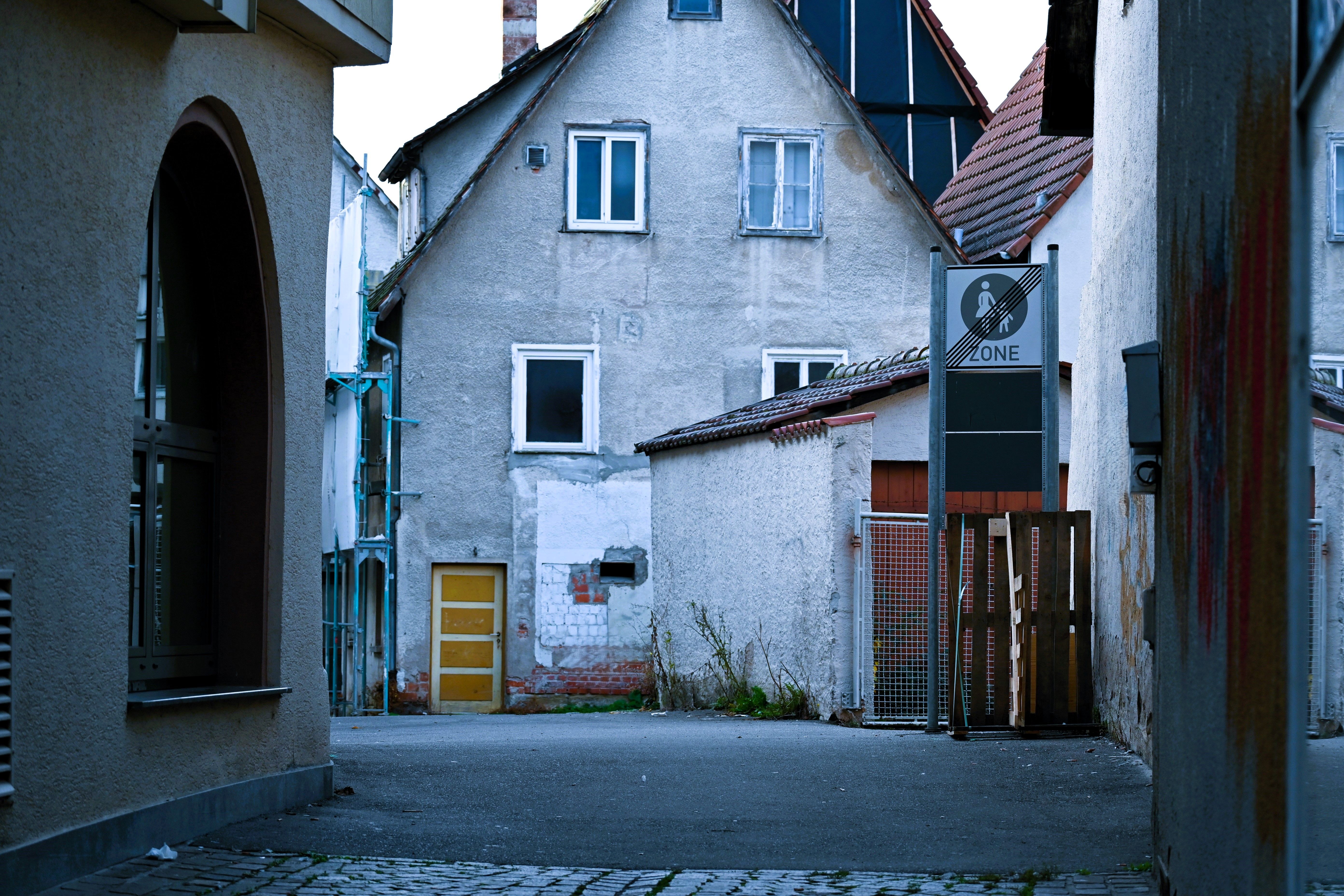 Explore the rustic architecture and narrow streets of a quiet alley in Baden-Württemberg, Germany.