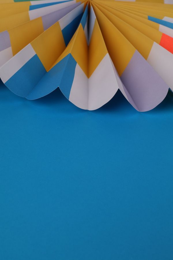 Leque de papel dobrado