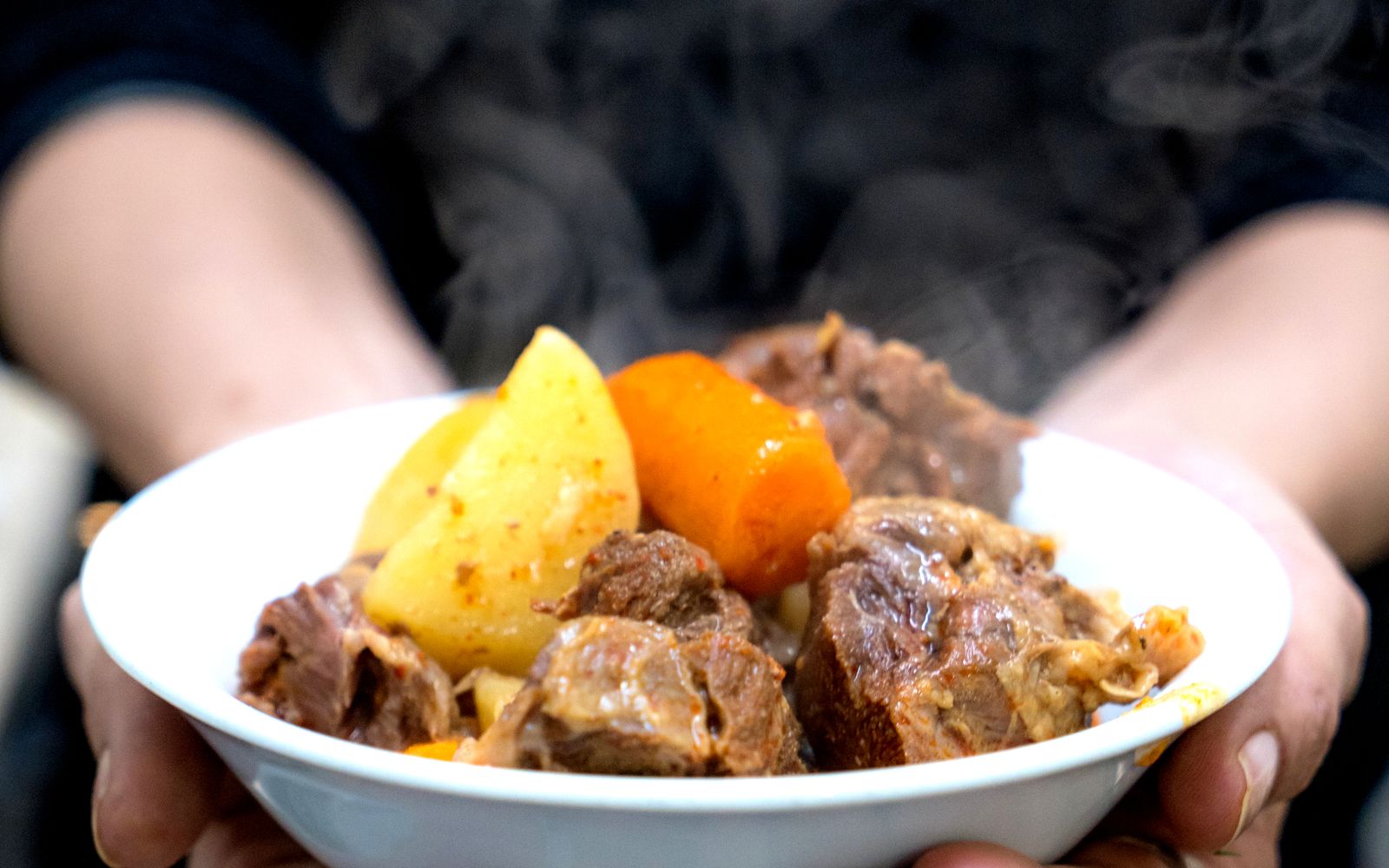 Foto de Vaca atolada com arroz e couve