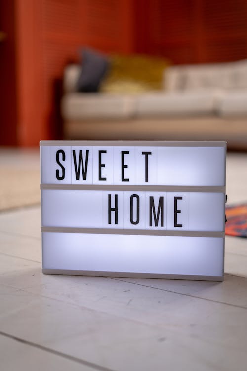 Free A Sweet Home Lightbox Sign  Stock Photo