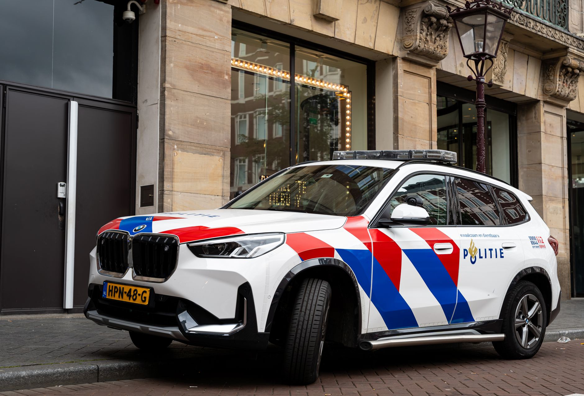 Amsterdam'da polis arabası