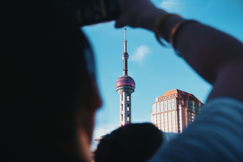 Oriental Pearl Tower in Shanghai, China