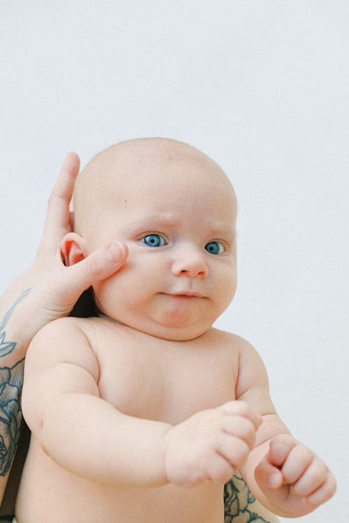 Free Baby with Blue Eyes Stock Photo