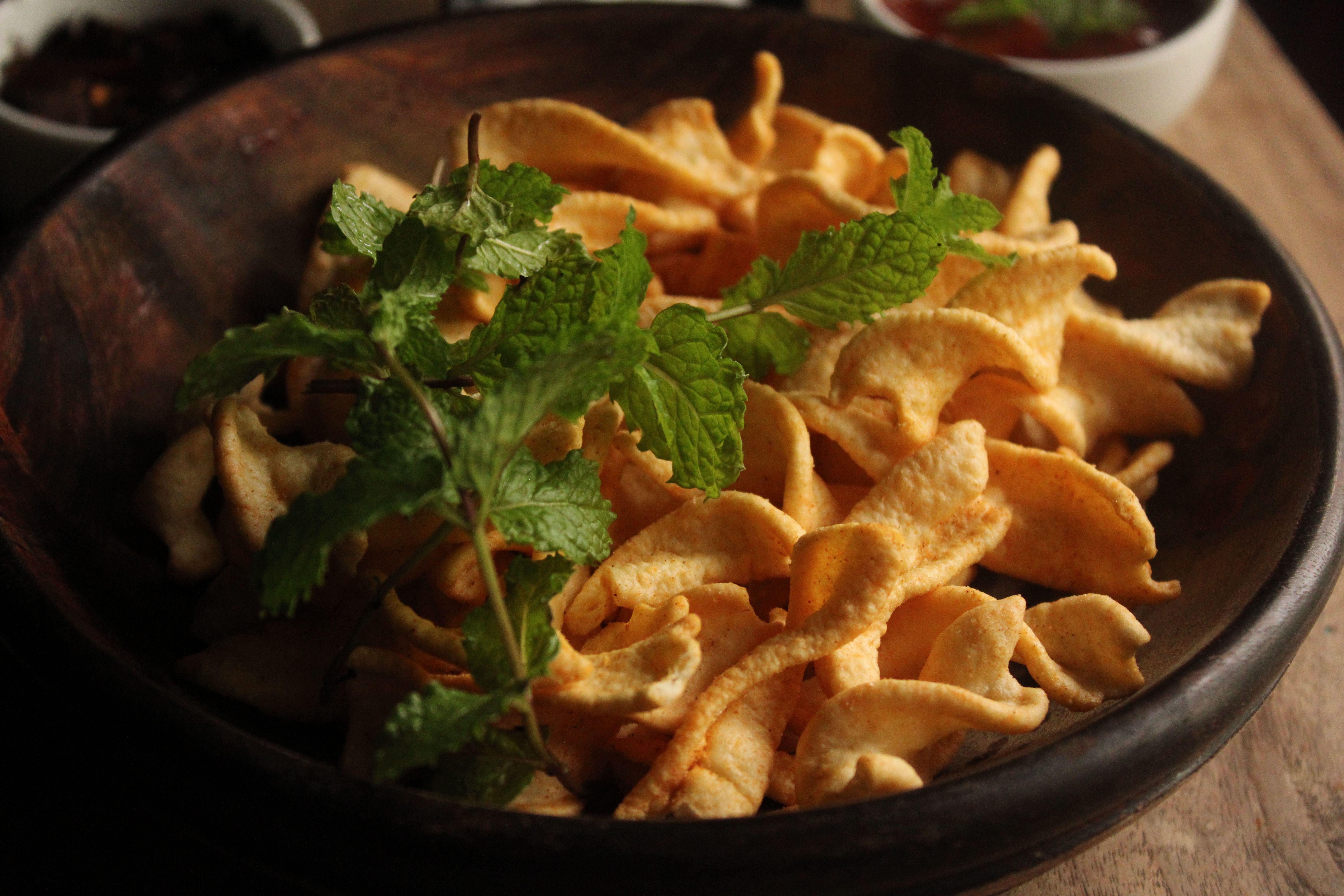 North Indian Fish Curry and Fried Onions