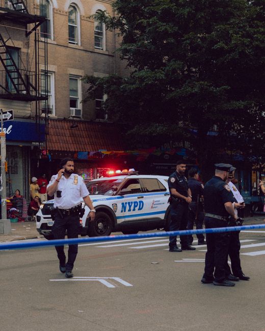 Police tape at Upper West Side crime scene