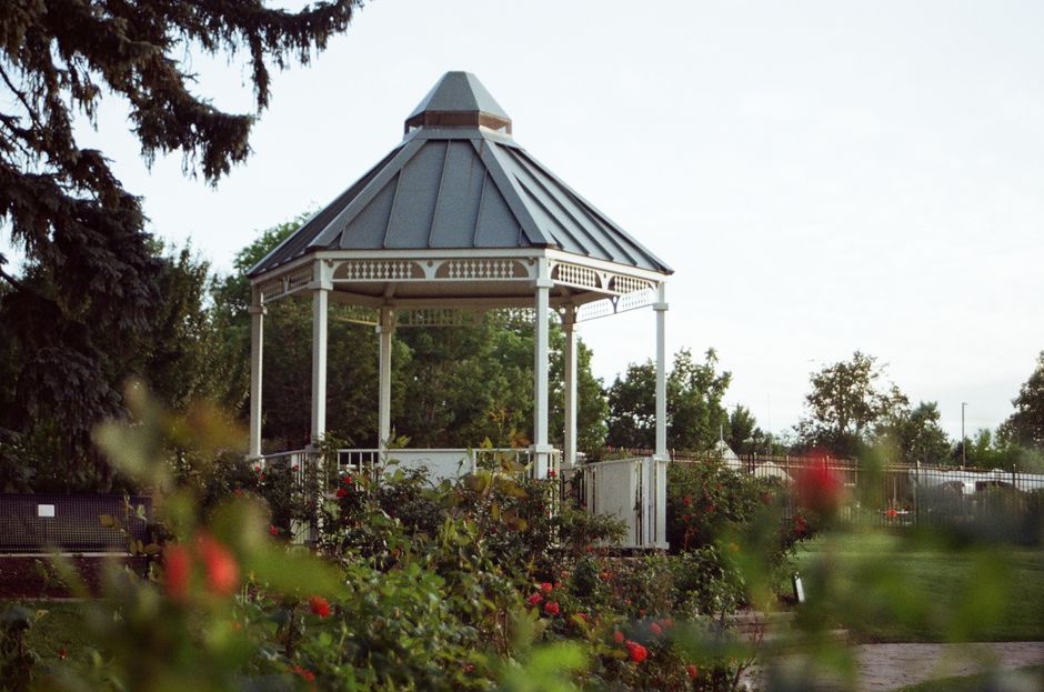 Scenic park gazebo in Colorado perfect for permitted outdoor events and shelter rentals