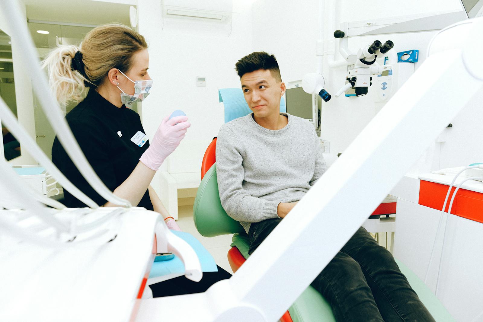 Modern dental chair and equipment