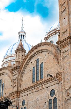 Explore the stunning domes of Cuenca's iconic cathedral, showcasing Ecuadorian architecture.