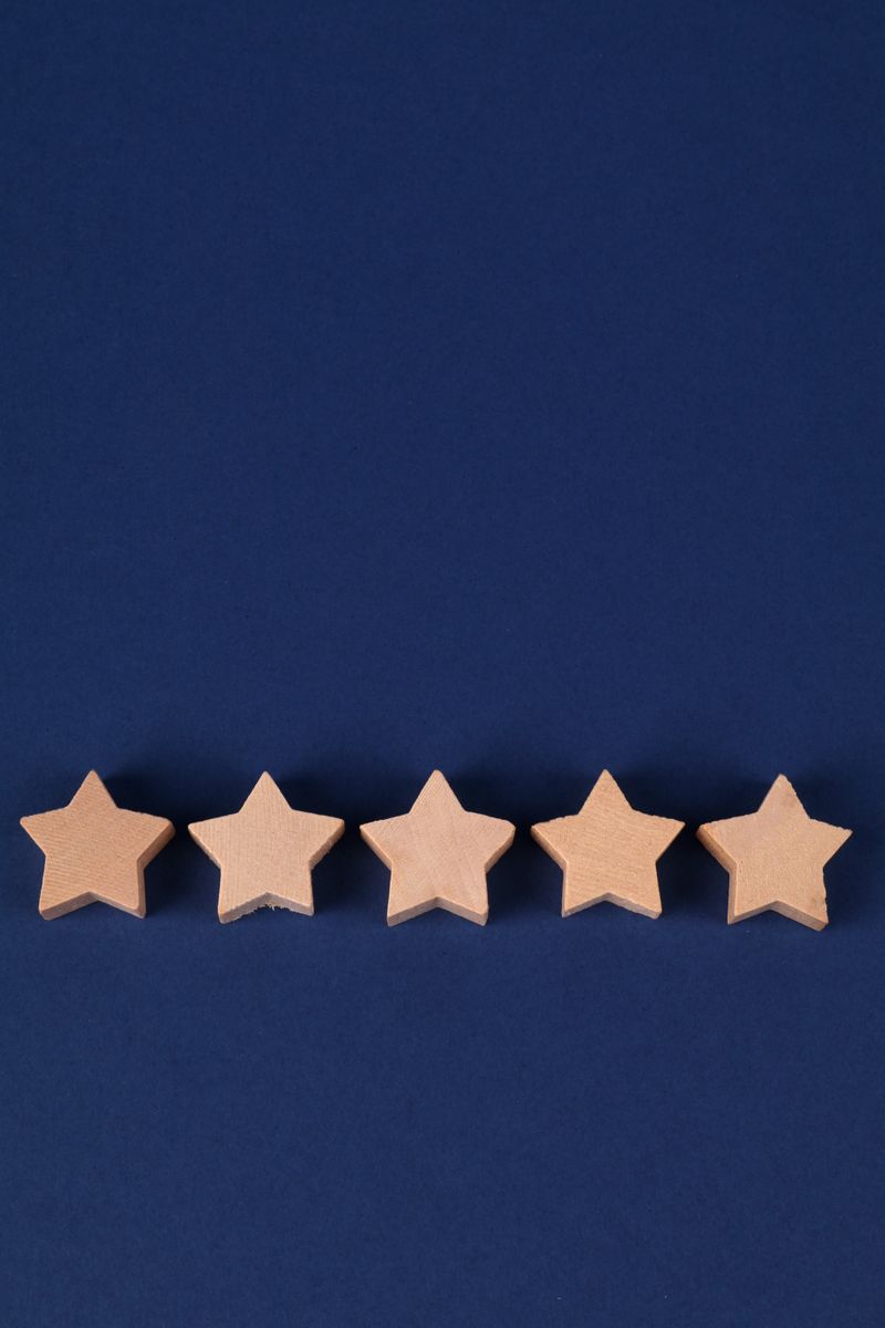 Five star rating representing reputation management for a med-spa