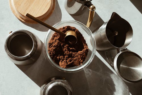 Безкоштовне стокове фото на тему «Кава, кавоварка, кавовий порошок»