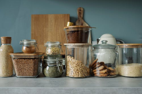 Immagine gratuita di avena, barattoli di vetro, barattolo di biscotti