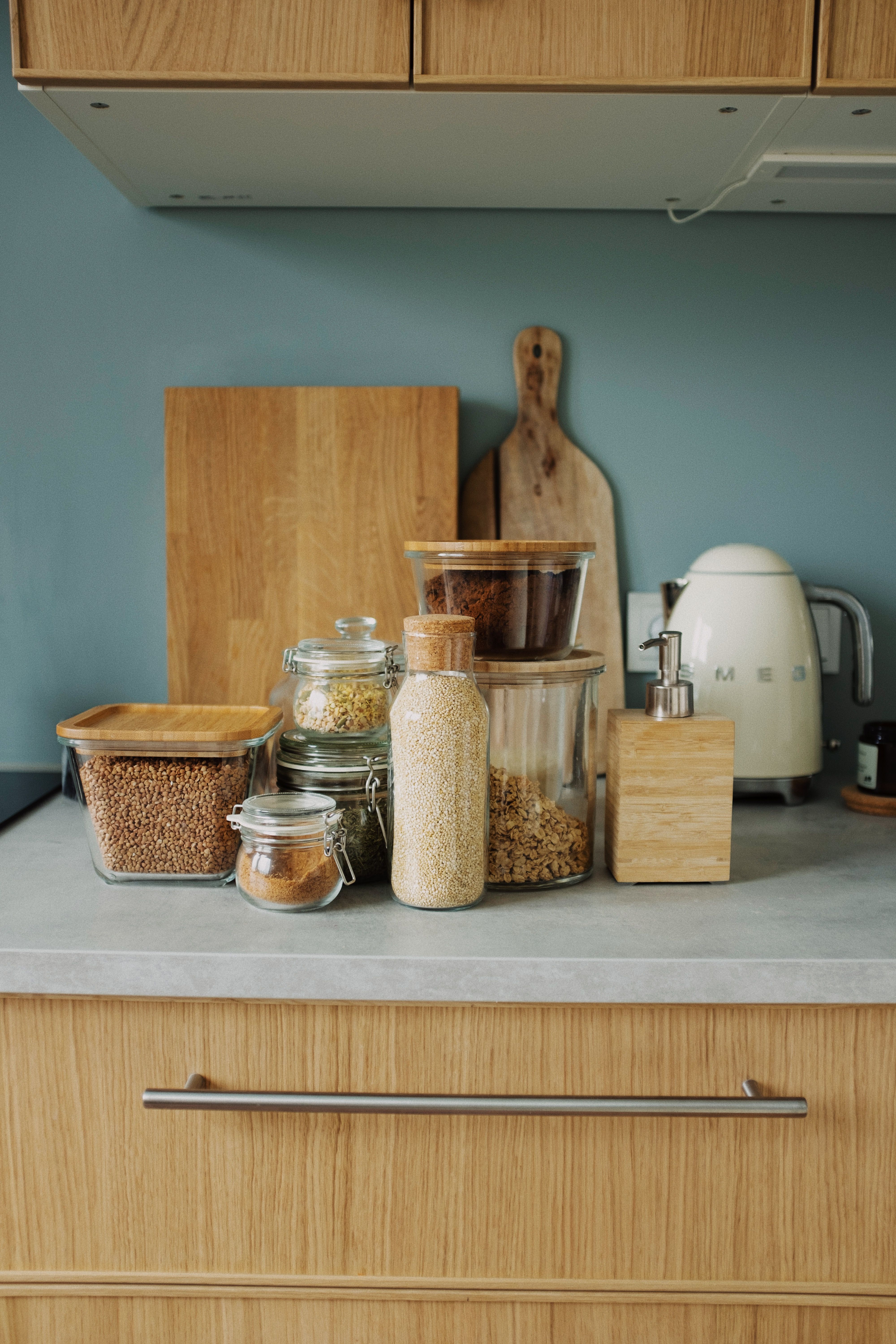 Clear Glass Jars on Table · Free Stock Photo