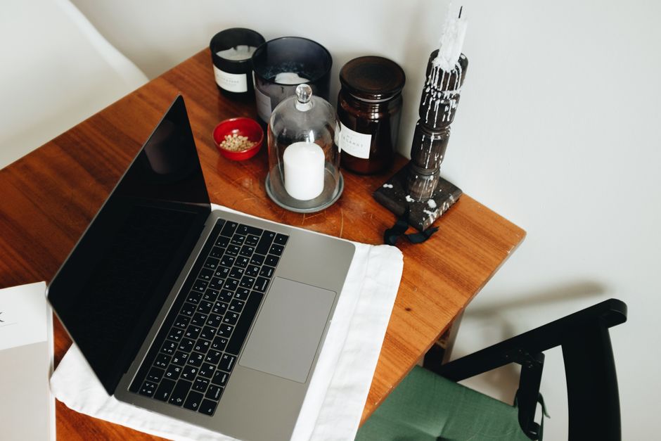 clean desk planning scene cozy home lifestyle photo 2