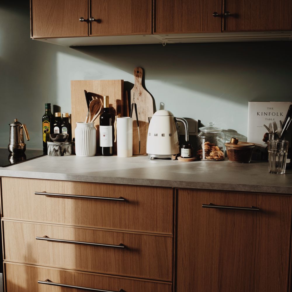Kitchen Spraying in Manor Park — clean edges cut in around trim and sockets