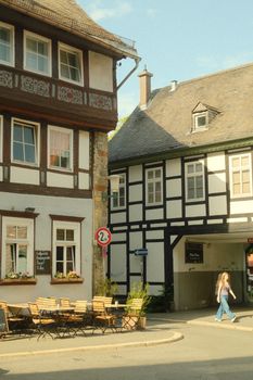 Explore the picturesque streets with half-timbered houses in Goslar, Germany.