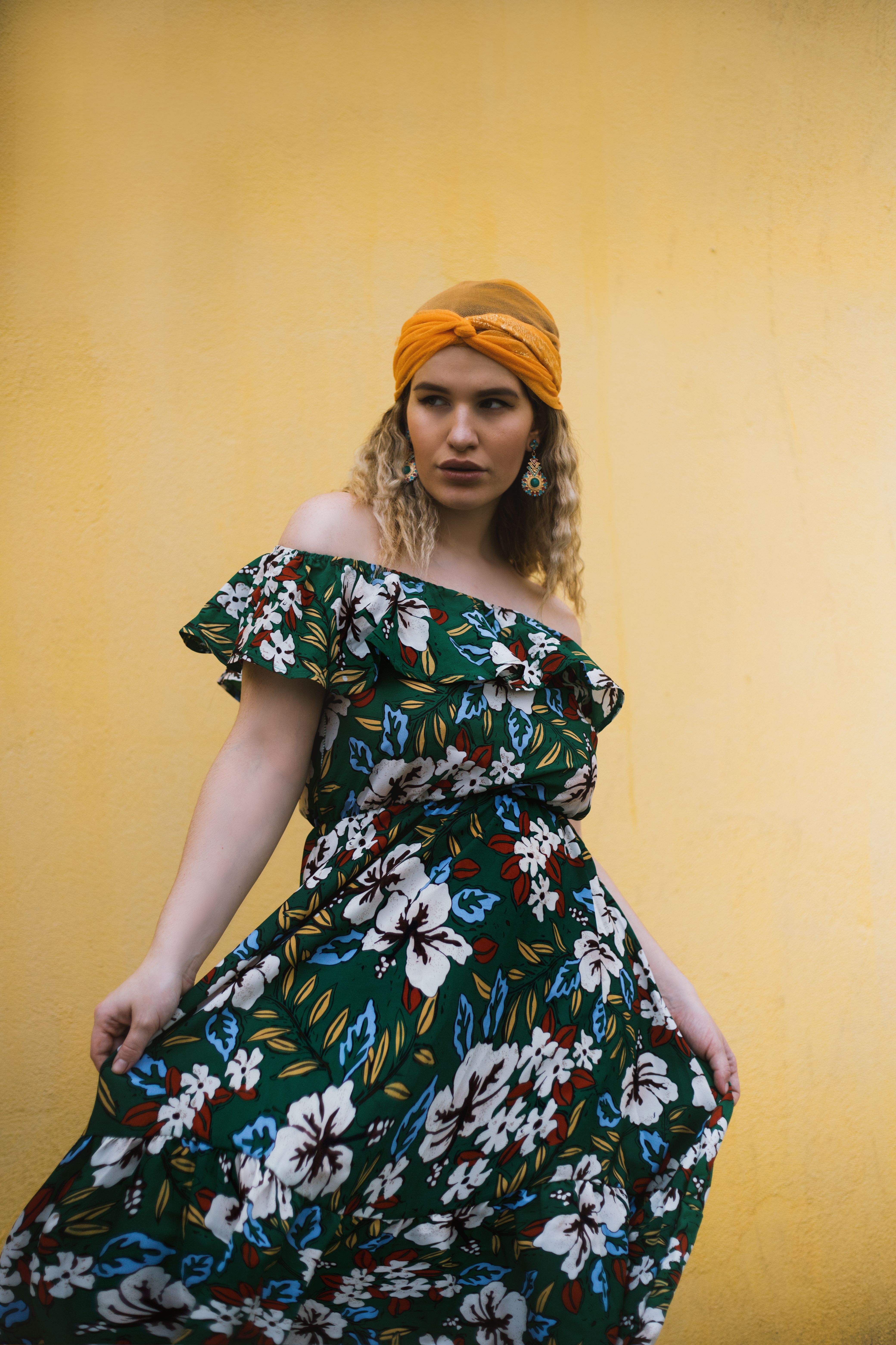 Blusa Ciganinha Floral Verde