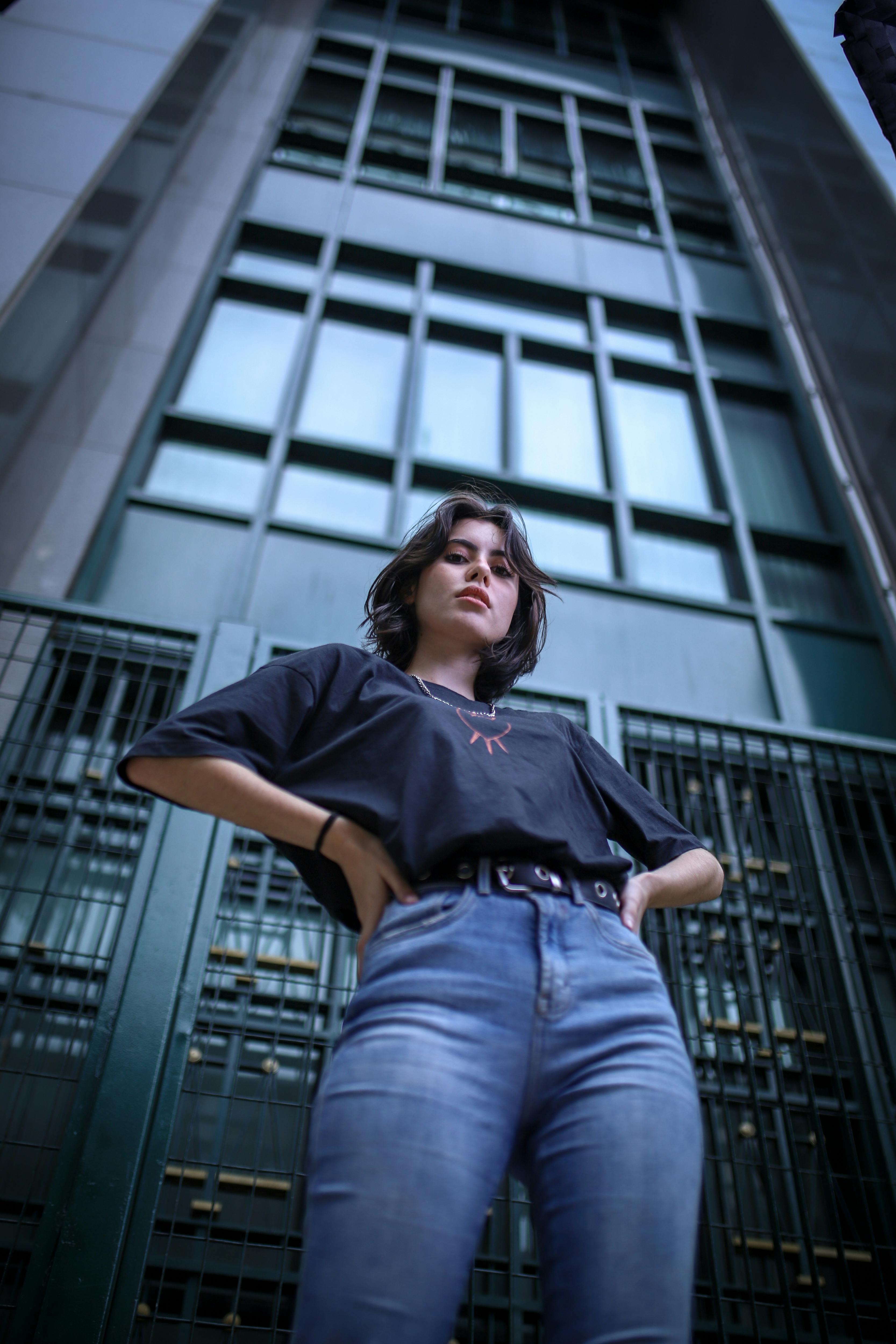 Low-Angle Shot of Street between Buildings · Free Stock Photo