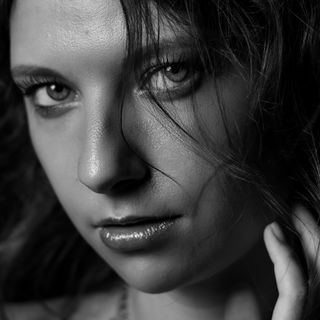 Black and white studio portrait — photo by Benoit Vacherie on Pexels