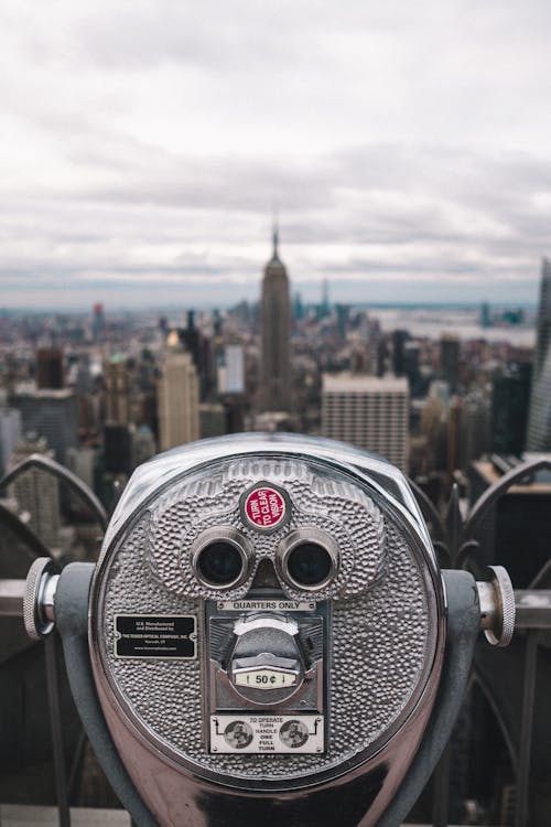 Fotobanka s bezplatnými fotkami na tému architektúra, ďalekohľad na mince, Empire State Building