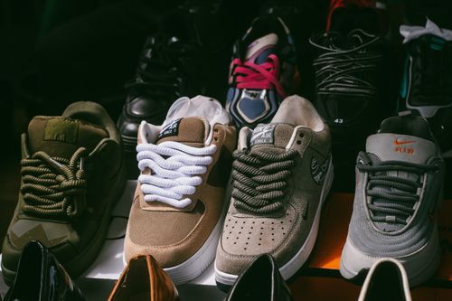 Free An assortment of various sneakers displayed together, showcasing different styles and colors. Stock Photo