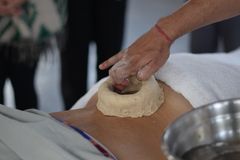 Experience traditional Kati Basti Ayurvedic therapy in Jonk, India, promoting back pain relief and wellness.