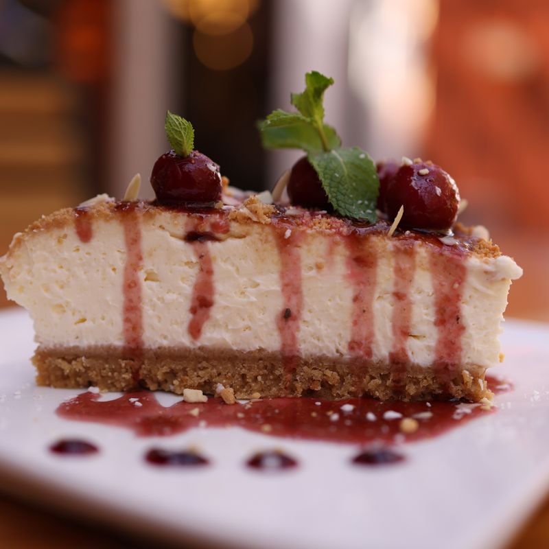 Labneh Cheesecake with Pistachio Crust