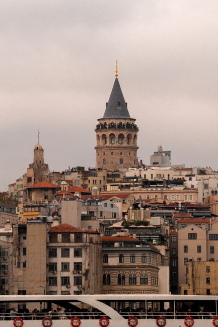 Historic Galata Tower rises above Istanbul's cityscape, showcasing architectural beauty.