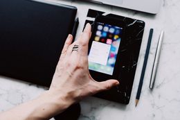 Mobile app design laid out on a desk — photo by ready made on Pexels