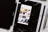 Smartphone screen with art photo gallery application