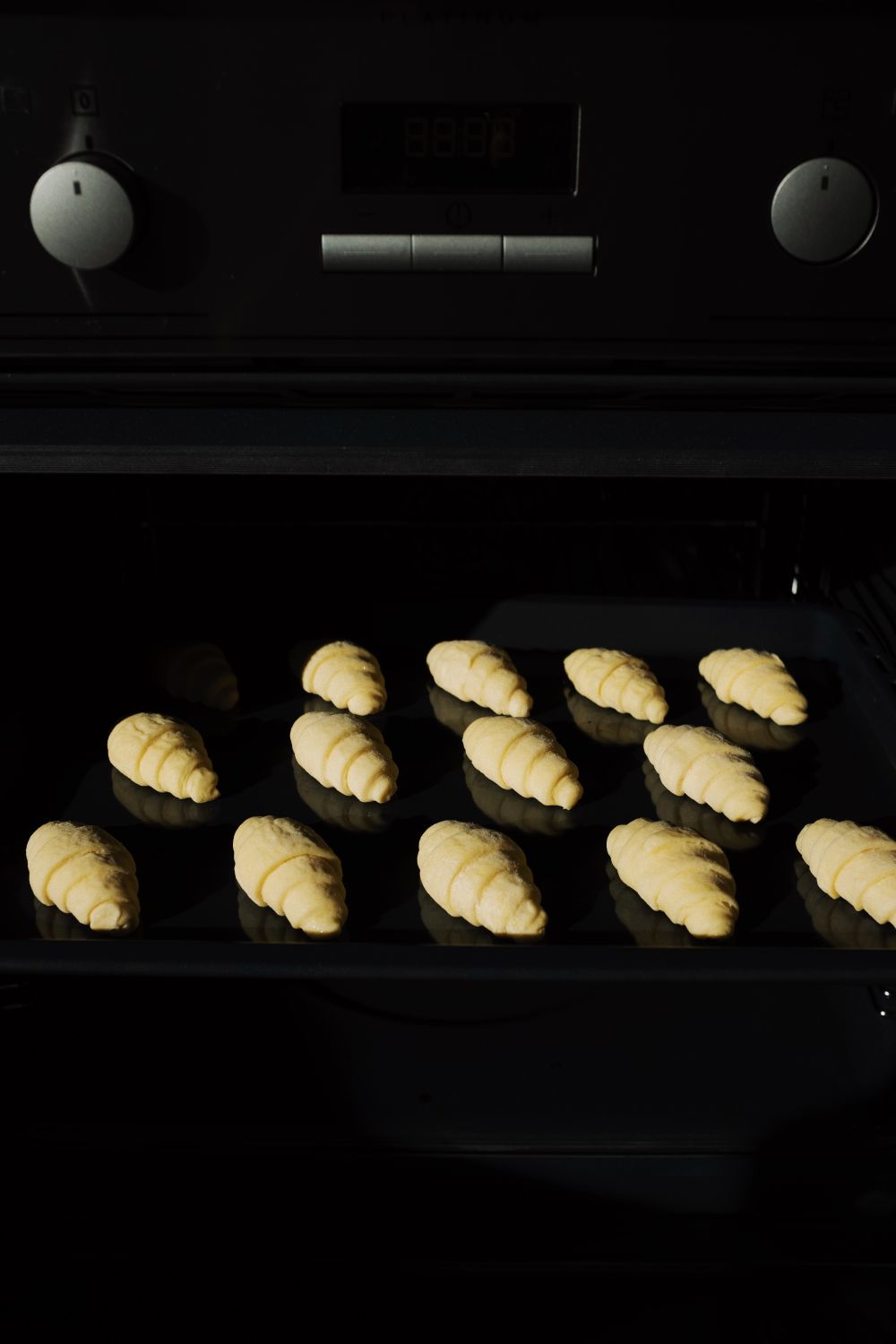 Cones baking on industrial trays
