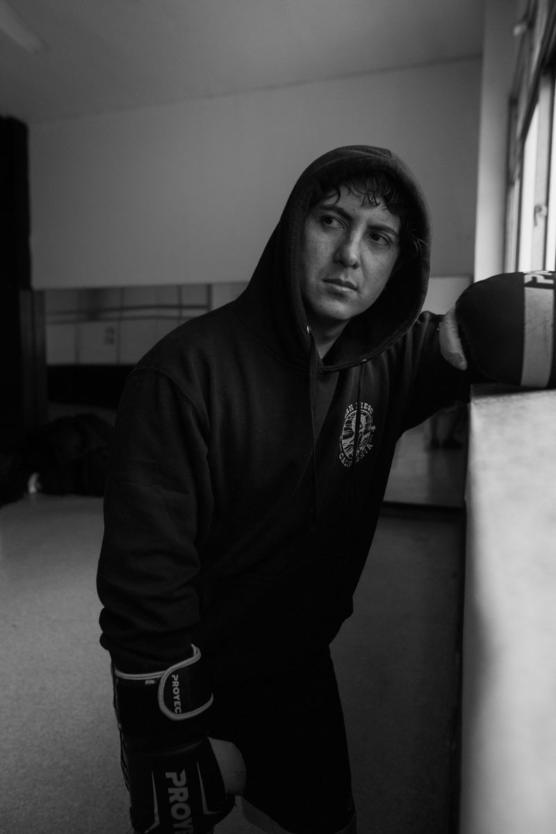 Boxing coaching session