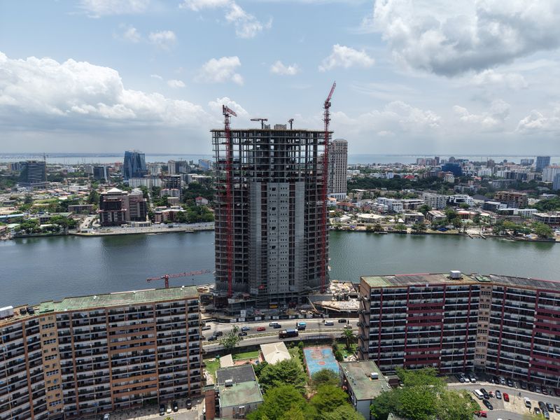 High-rise building under construction in Lagos