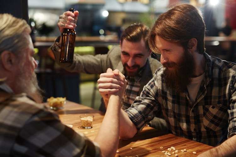 Two Men Arm Wrestling