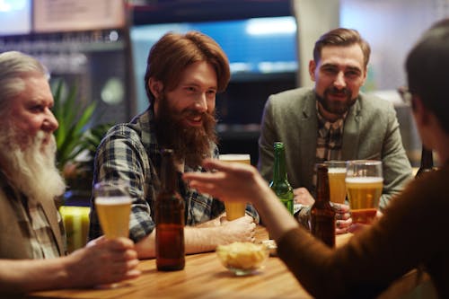 Friends Talking at a Bar