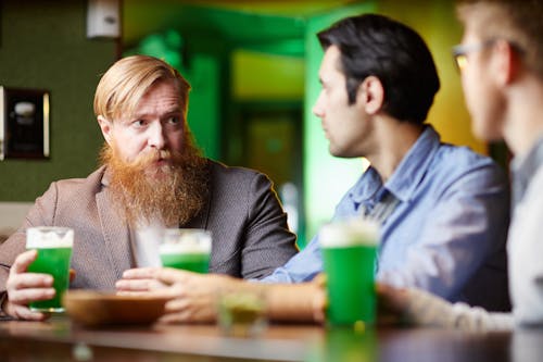 Free Friends talking at a Bar Stock Photo