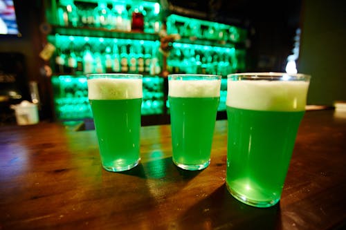 Free Drinking Glass With Green Liquid Stock Photo