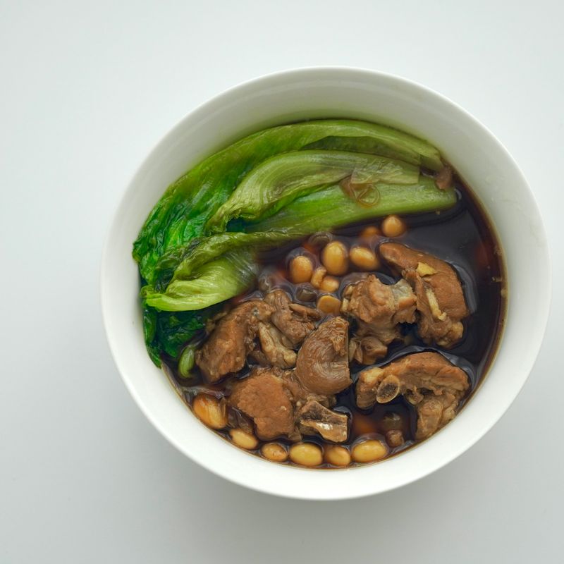Chinese Sichuan Peppercorn Pork and Bok Choy Chowder