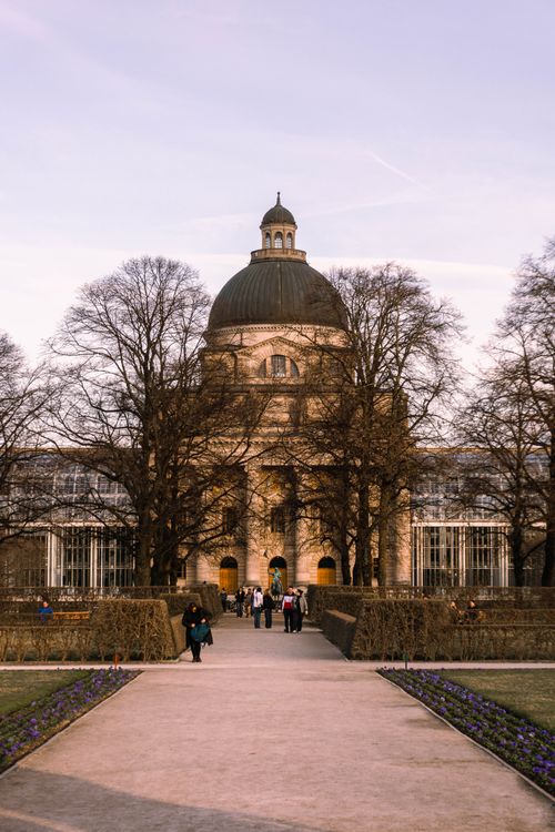 Free Historic Bavarian State Chancellery in Munich, Germany during spring season. Stock Photo