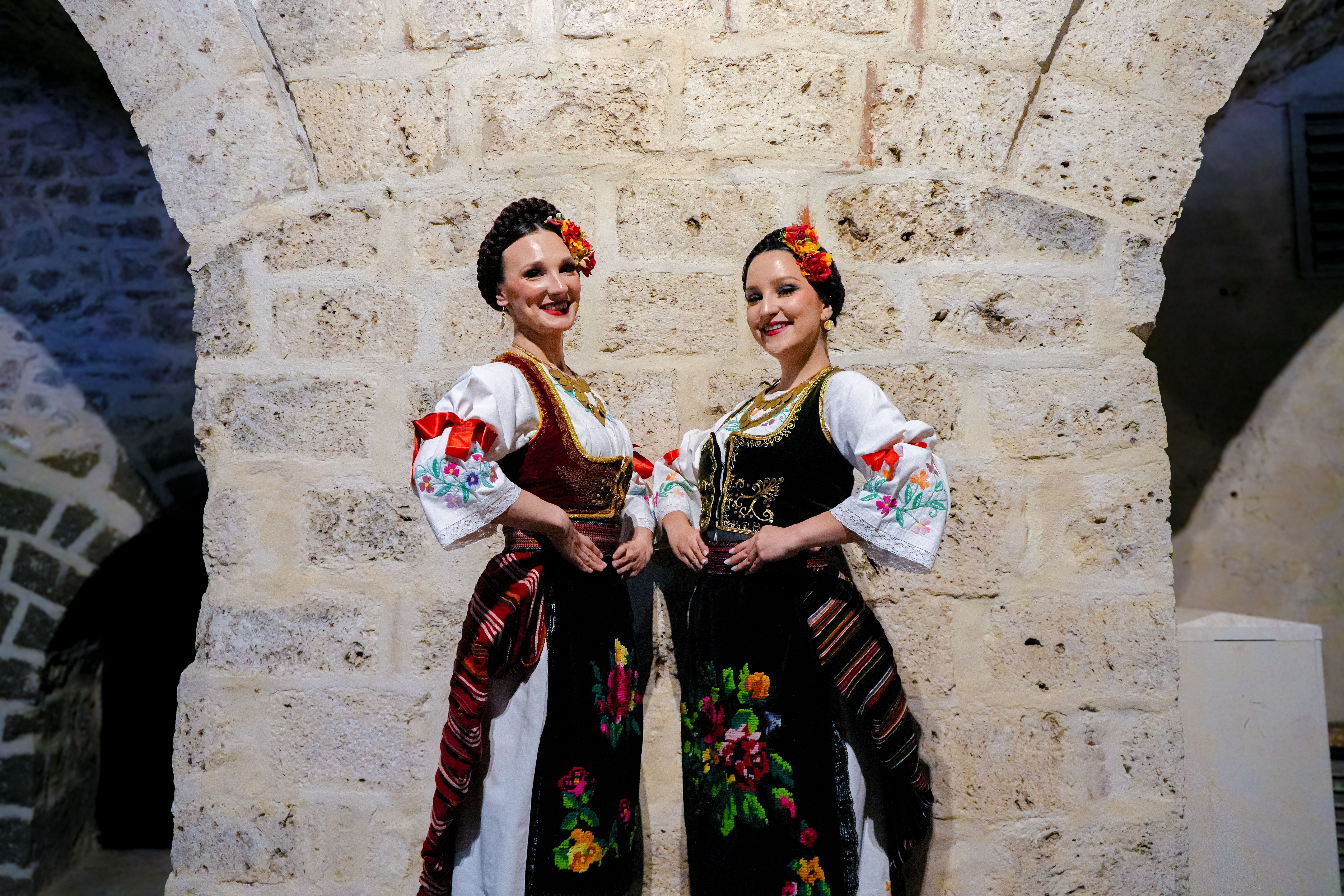 Women in traditional Segovian dress during the Santa Agueda festivities at Zamarramala