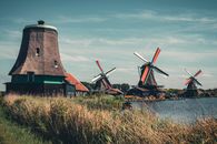 Iconic Windmills at Zaanse Schans, Netherlands