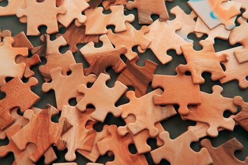 Free Brown Puzzle Pieces  Stock Photo