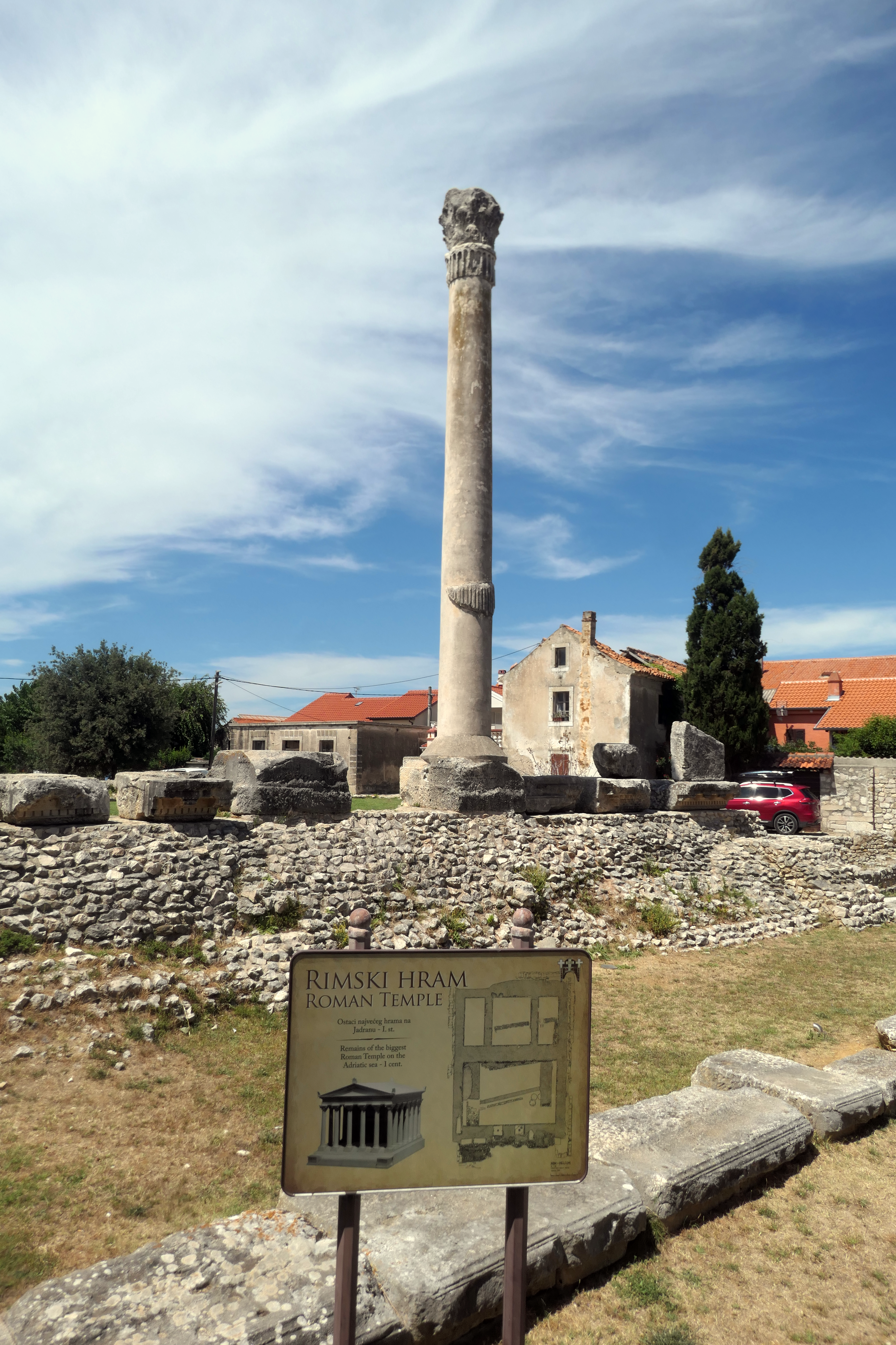 Explore the historic Roman Temple ruins in Nin, Croatia, showcasing ancient architecture and cultural heritage.